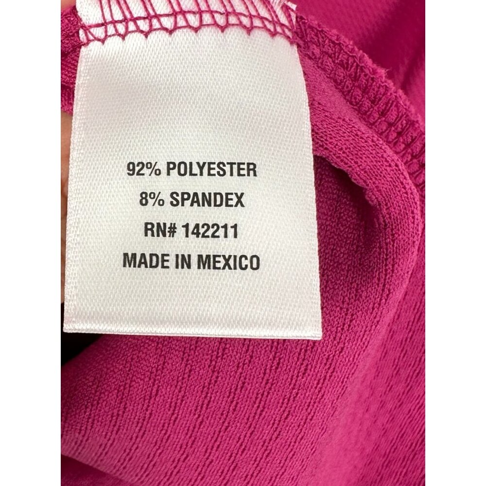 ✨ NWT 24Seven Fuchsia Pink Textured Keyhole Fit & Flare Dress 3X ✨ - Picture 7 of 8